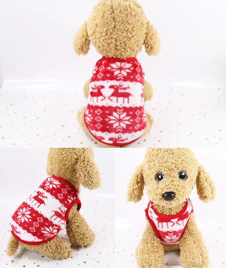 Cute Flannel Dog Winter Vest - Soft Puppy Puffer Jacket for Small Dogs & Cats