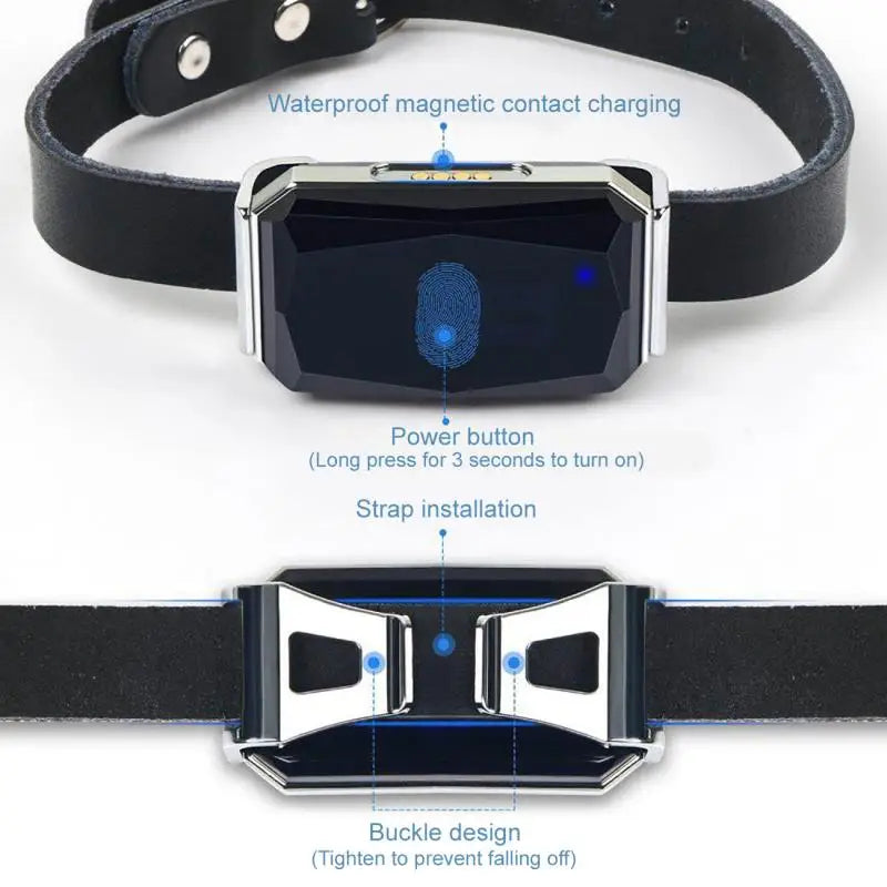 IP67 Waterproof GPS Pet Tracker – WiFi Smart Collar Locator with LED Light for Dogs & Cats