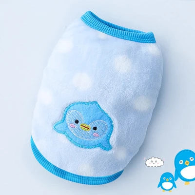 Cute Flannel Dog Winter Vest - Soft Puppy Puffer Jacket for Small Dogs & Cats