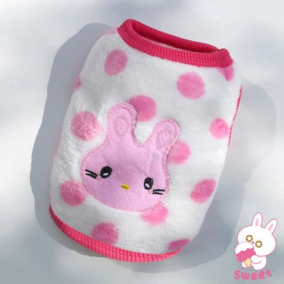 Cute Flannel Dog Winter Vest - Soft Puppy Puffer Jacket for Small Dogs & Cats