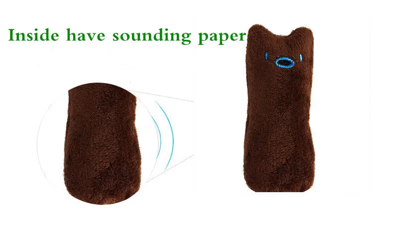 Interactive Catnip Plush Cat Toy – Teeth Cleaning Chew & Squeaky Toy for Cats and Kittens