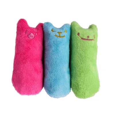 Interactive Catnip Plush Cat Toy – Teeth Cleaning Chew & Squeaky Toy for Cats and Kittens