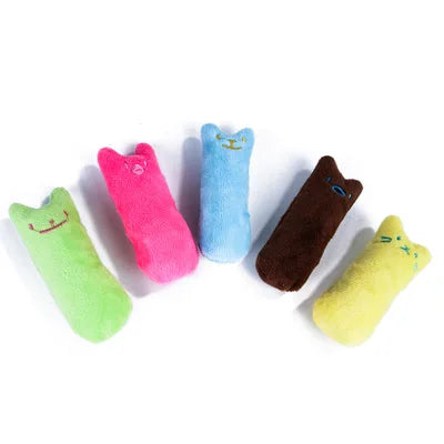 Interactive Catnip Plush Cat Toy – Teeth Cleaning Chew & Squeaky Toy for Cats and Kittens