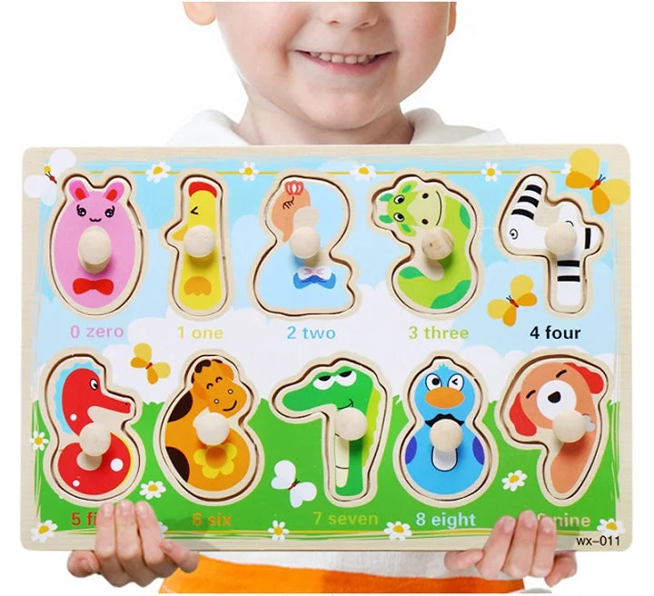 Baby Toys Montessori Wooden Puzzle Cartoon Vehicle Marine Animal Puzzle 12 Styles Board Set Educational Wooden Toy Child Gifts