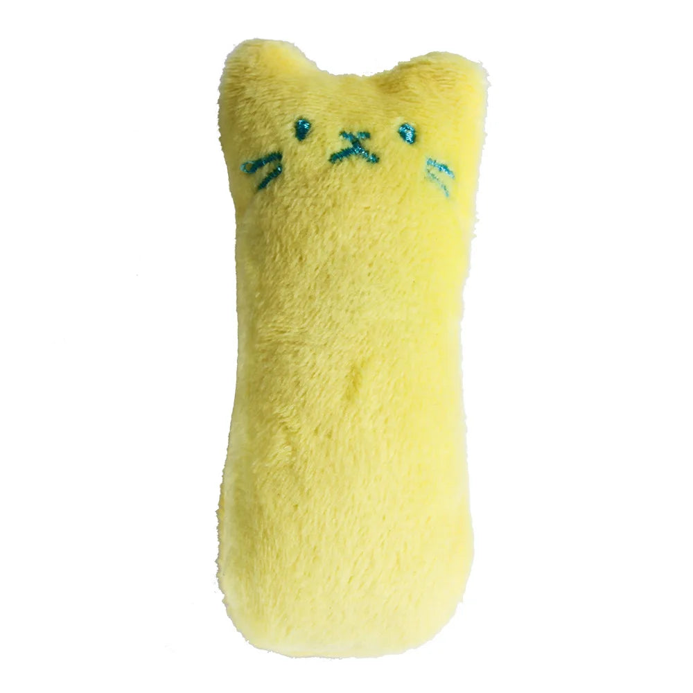 Interactive Catnip Plush Cat Toy – Teeth Cleaning Chew & Squeaky Toy for Cats and Kittens