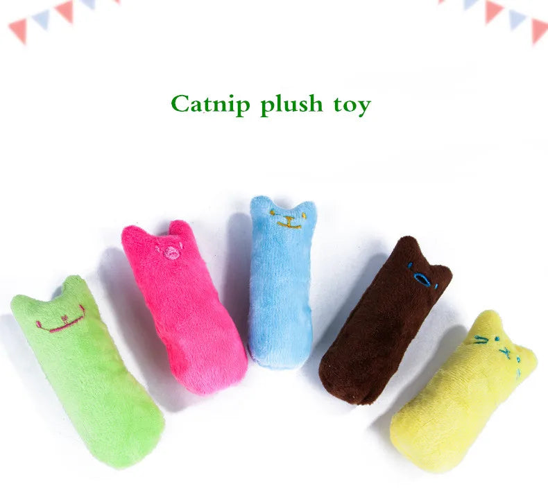 Interactive Catnip Plush Cat Toy – Teeth Cleaning Chew & Squeaky Toy for Cats and Kittens