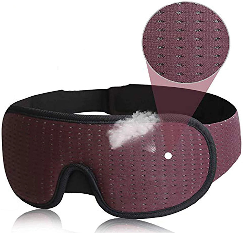 3D Padded Sleep Mask – Light Blocking Soft Eye Mask & Blindfold for Rest - PULSE MART