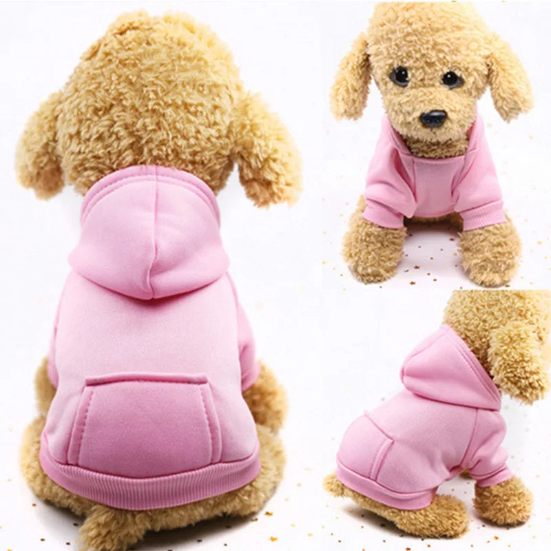 Cozy Fleece Dog Hoodie - Warm Winter Coat for Small & Large Breeds