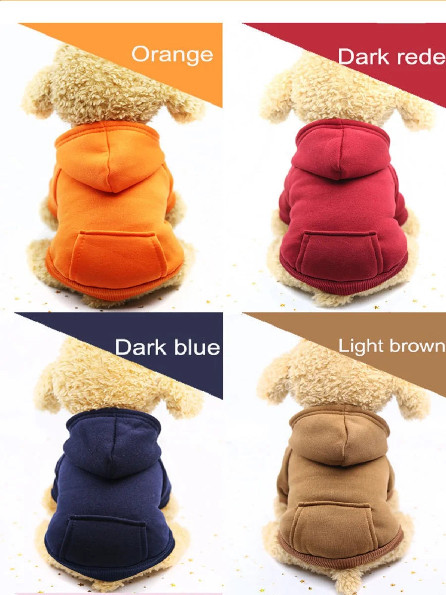 Cozy Fleece Dog Hoodie - Warm Winter Coat for Small & Large Breeds