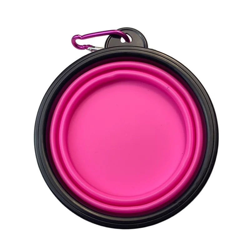 Folding Portable Dog Bowl - Lightweight Silicone Travel Feeder