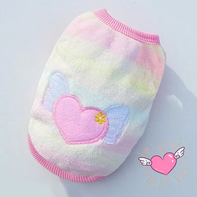 Cute Flannel Dog Winter Vest - Soft Puppy Puffer Jacket for Small Dogs & Cats