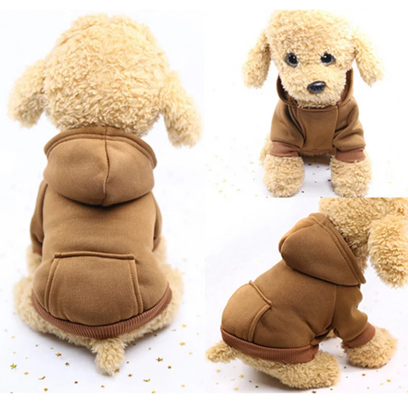 Cozy Fleece Dog Hoodie - Warm Winter Coat for Small & Large Breeds