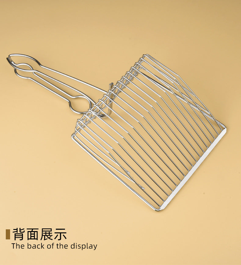Heavy-Duty Metal Cat Litter Scoop – Deep Aluminum Litter Sifter with Ergonomic Handle