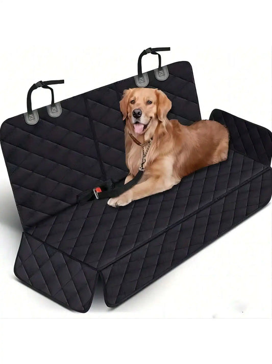 Waterproof Dog Car Seat Cover, Convertible Rear Seat Protector with Armrest Opening