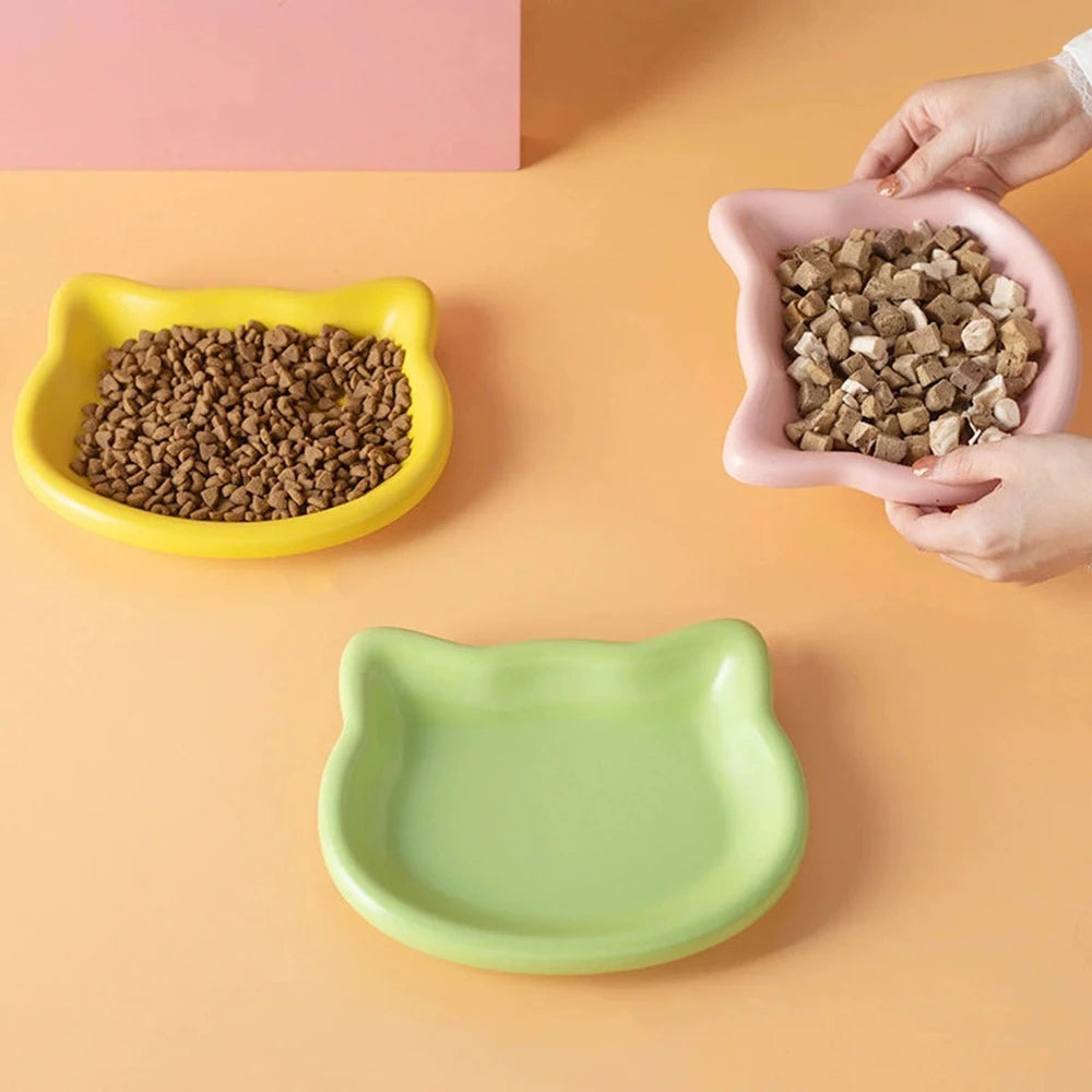 Cat-Shaped Pet Bowl – Non-Slip Food & Water Bowl for Cats & Small Pets