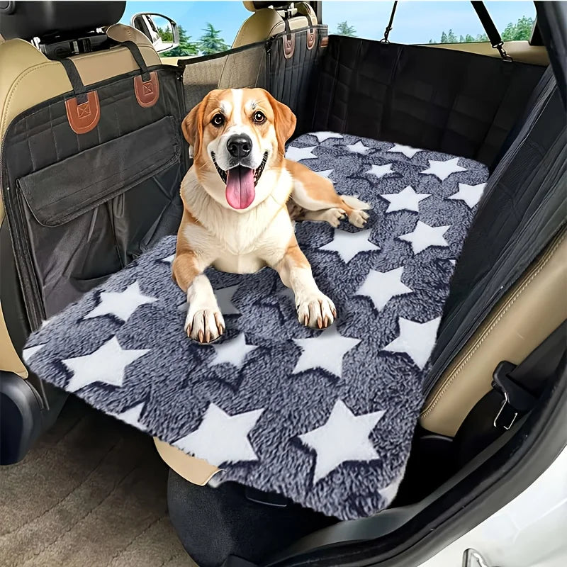 Dog Car Seat Cover and Travel Mat – Non-Slip Rear Seat Protector for SUVs and Sedans