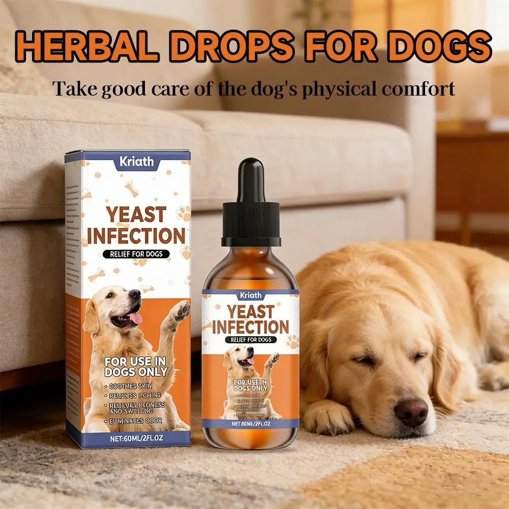 Premium Dog Shedding & Dry Skin Drops – 60ML Herbal Coat Conditioner