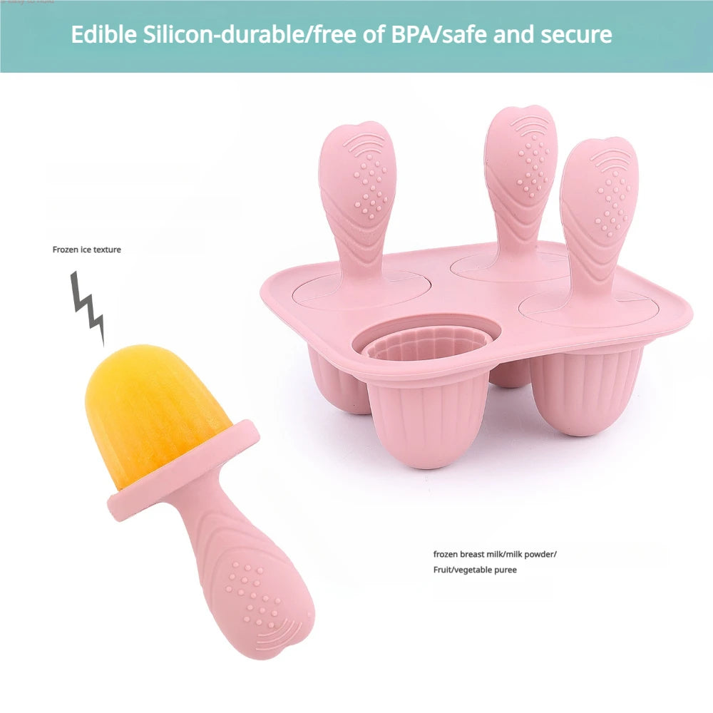Baby Silicone Mold Set,Teething Teether,Perfect for Freezing Breast Milk, Formula & Smoothies - Essential Baby Feeding Accessory - PULSE MART