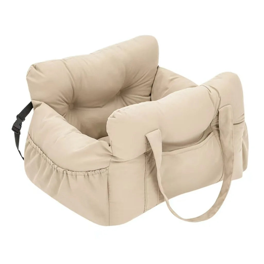 Dog Car Seat with Safety Belt, Washable Non-Slip Pet Booster Bed