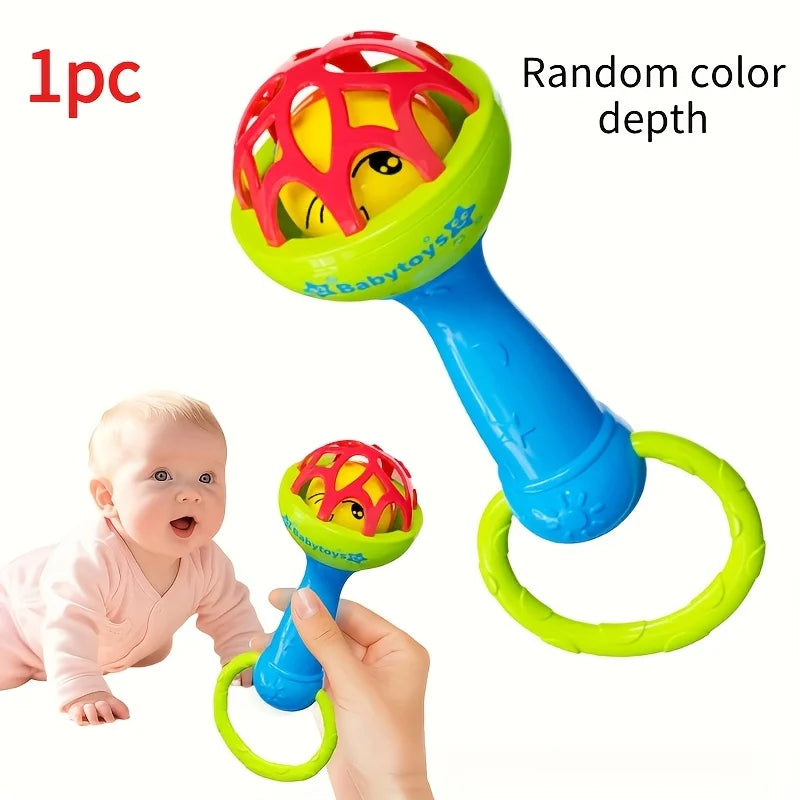 Baby Rattles Toys 0 -12 Months Newborn Sensory Grasp Toys Hand Bell Activity Game Cute Animal Rattles for Infants Games Gifts - PULSE MART