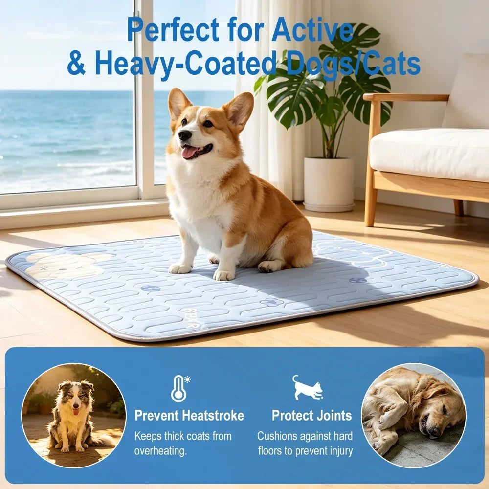 Summer Pet Cooling Mat, Ice Pad Blanket Sofa Cushion