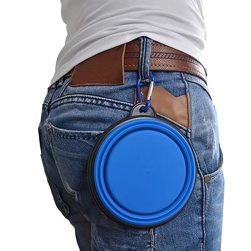 Durable TPR Collapsible Pet Bowl - Portable Travel Food & Water Dish