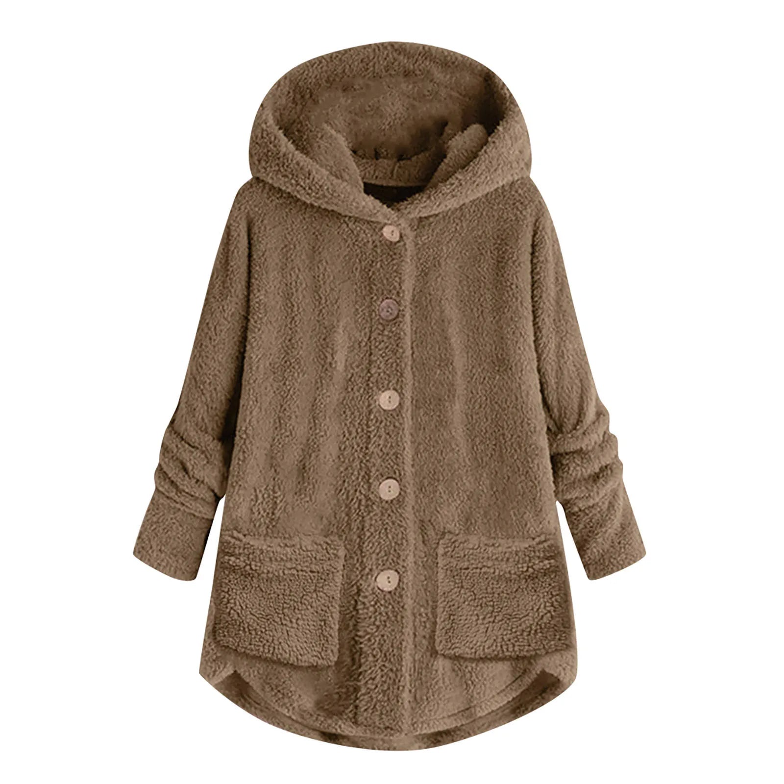 Women’s Winter Plush Coat – Cute Cat Ear Warm Jacket with Pockets - PULSE MART