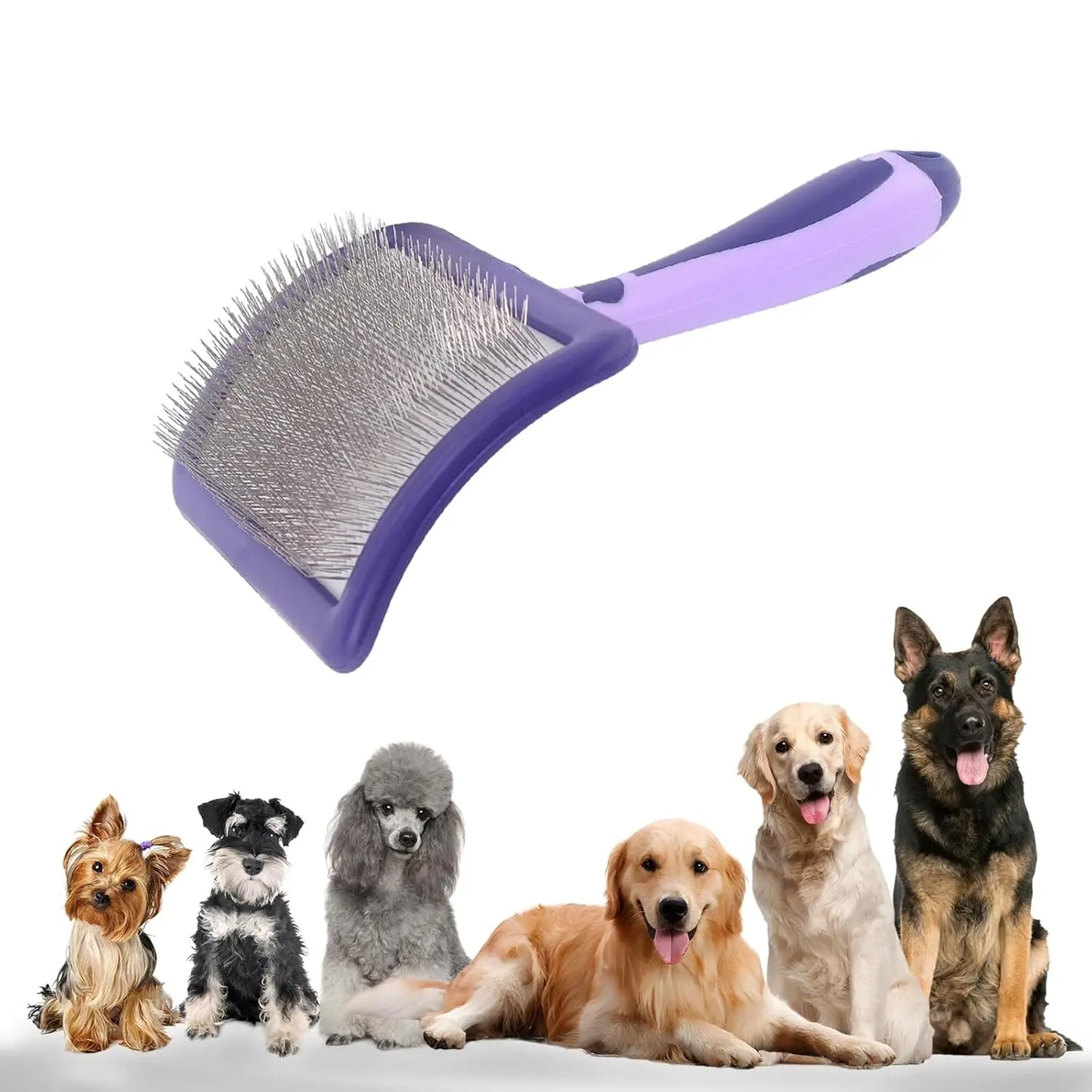 Professional Pet Dematting Slicker Brush - Detangling Grooming Tool