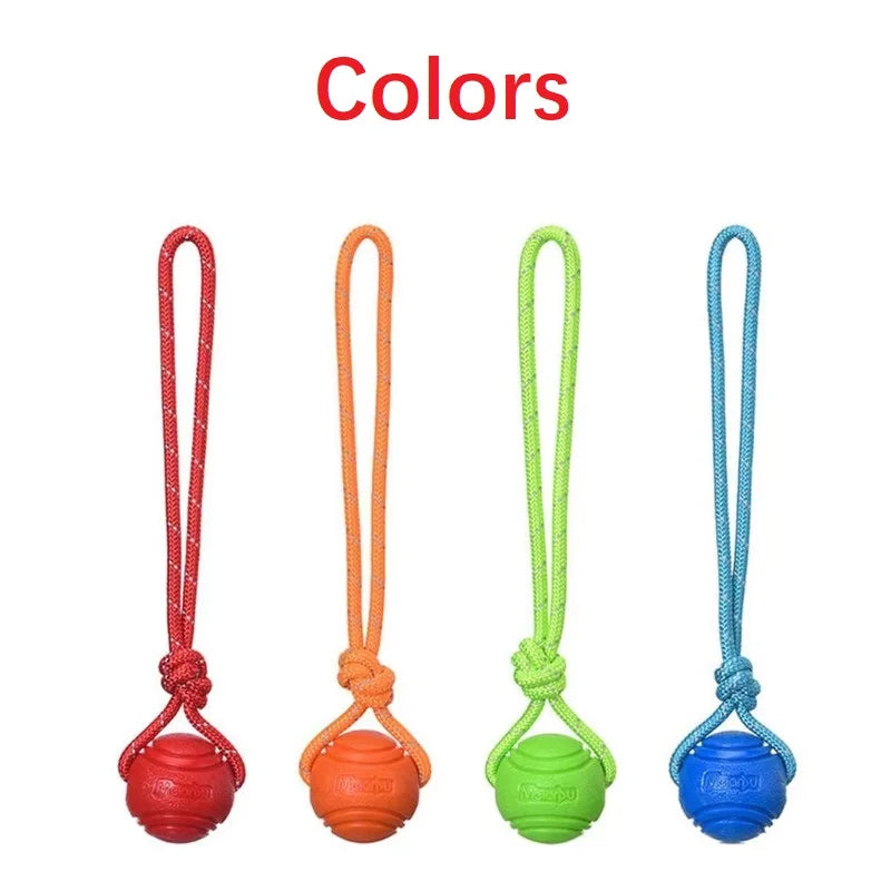 Durable Cotton Rope Dog Training Ball - Interactive Tugging & Catching Toy