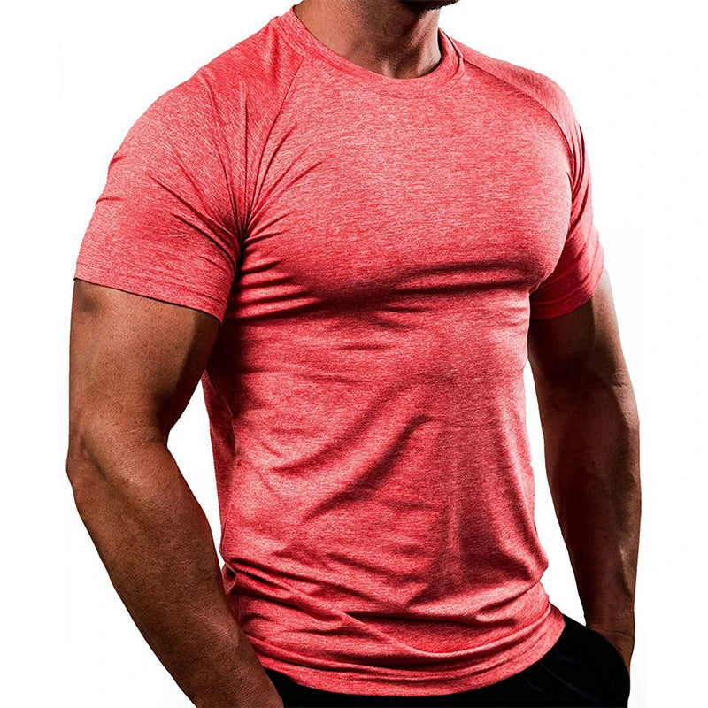 Men’s Muscle Fit T-Shirt – Quick Dry Short Sleeve Gym &amp; Fitness Top