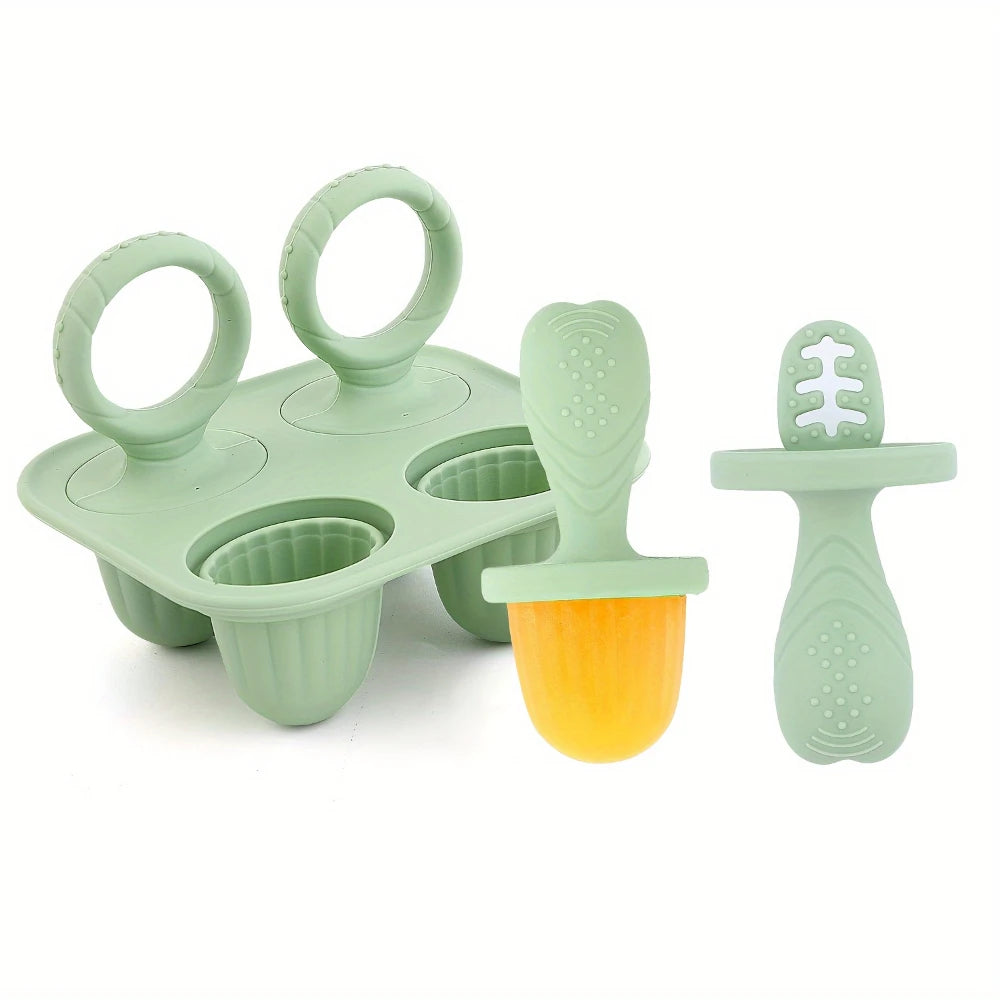 Baby Silicone Mold Set,Teething Teether,Perfect for Freezing Breast Milk, Formula & Smoothies - Essential Baby Feeding Accessory - PULSE MART