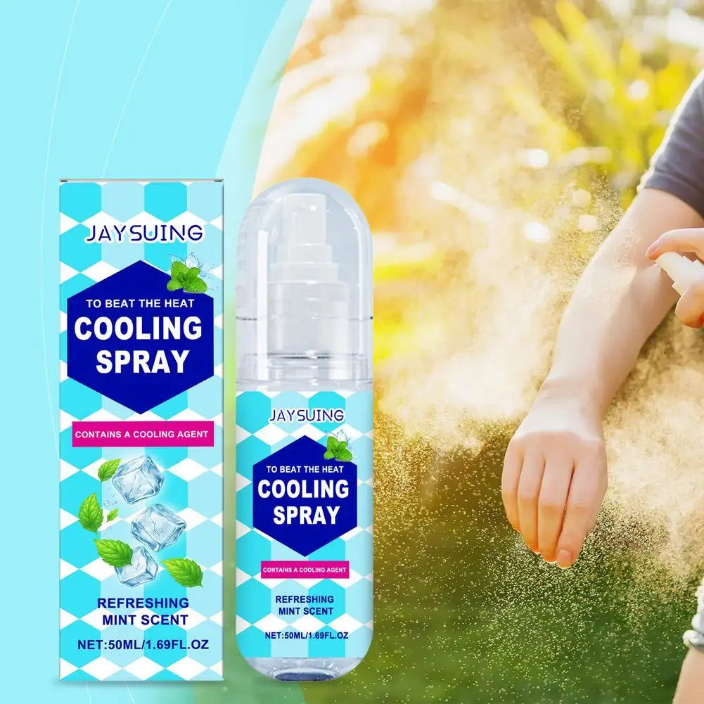 1/2PCS Summer Cooling Body Spray Portable Refreshing Mist Instant Cool Sensation
