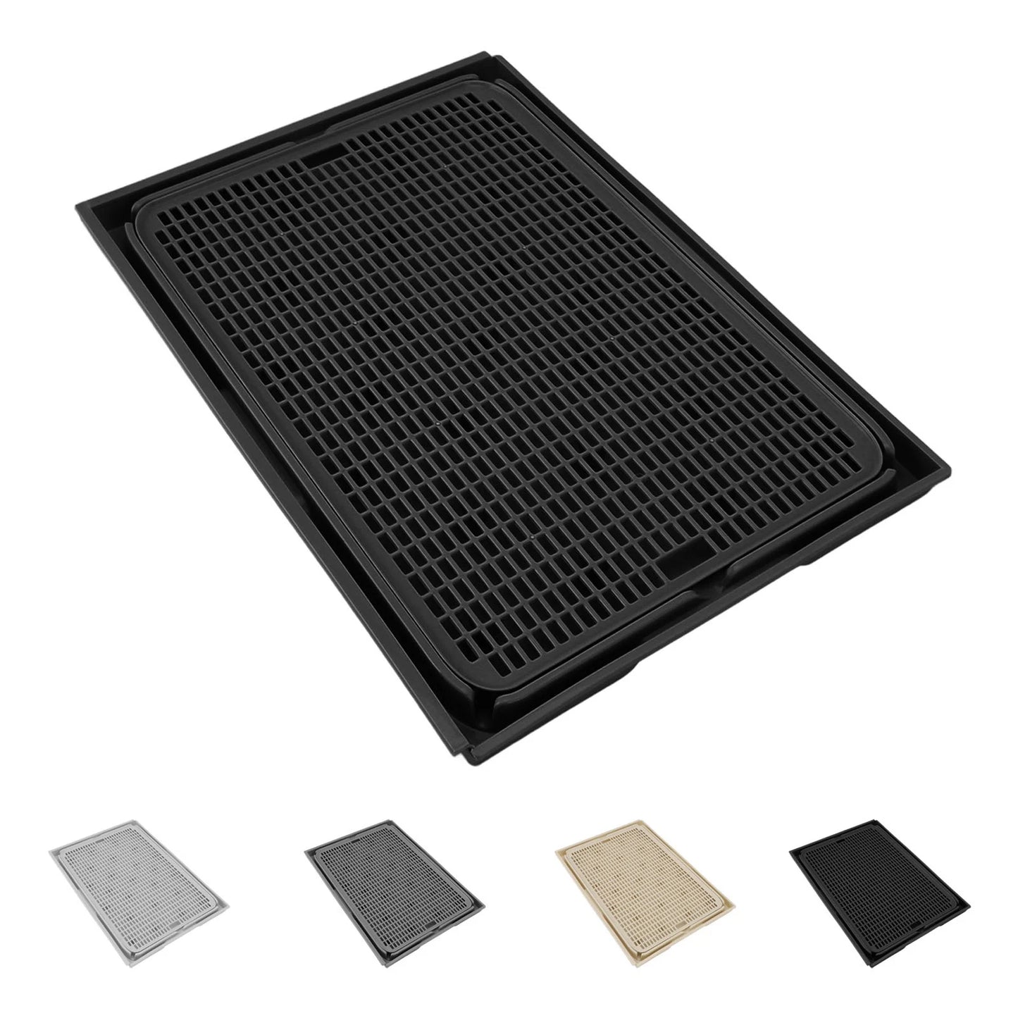 Cat Litter Trapping Mat – Spacious Double-Layer Washable Non-Slip Litter Catcher