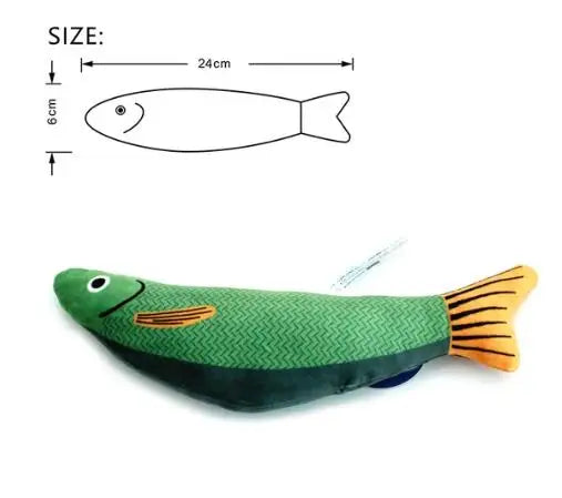 Catnip Fish Cat Toy – Interactive Plush Chew & Teeth Cleaning Toy for Cats & Kittens