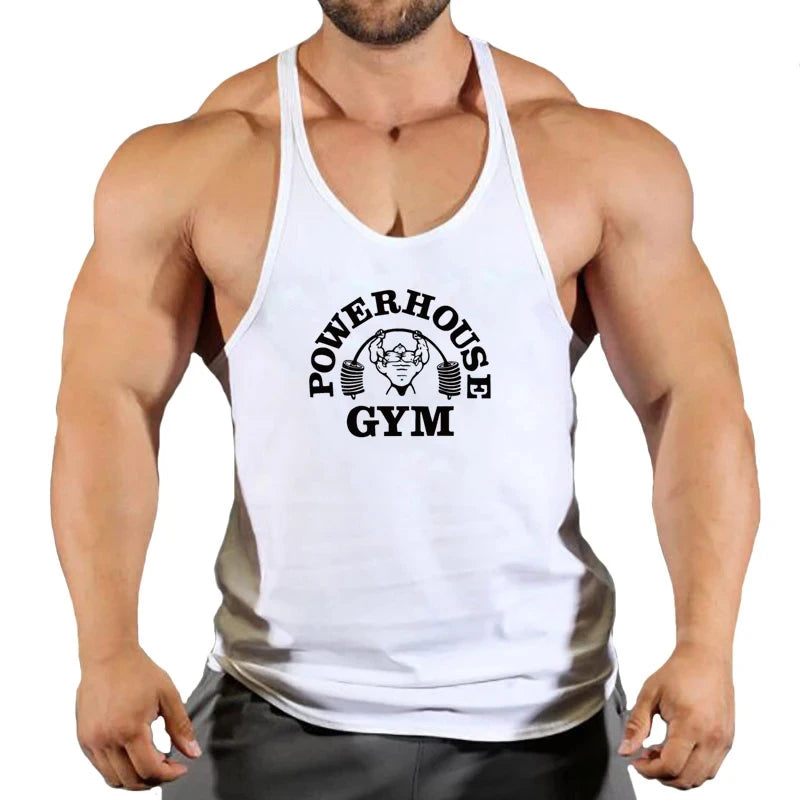 Men’s Gym Tank Top – Bodybuilding Fitness Vest, Sleeveless Stringer Singlet