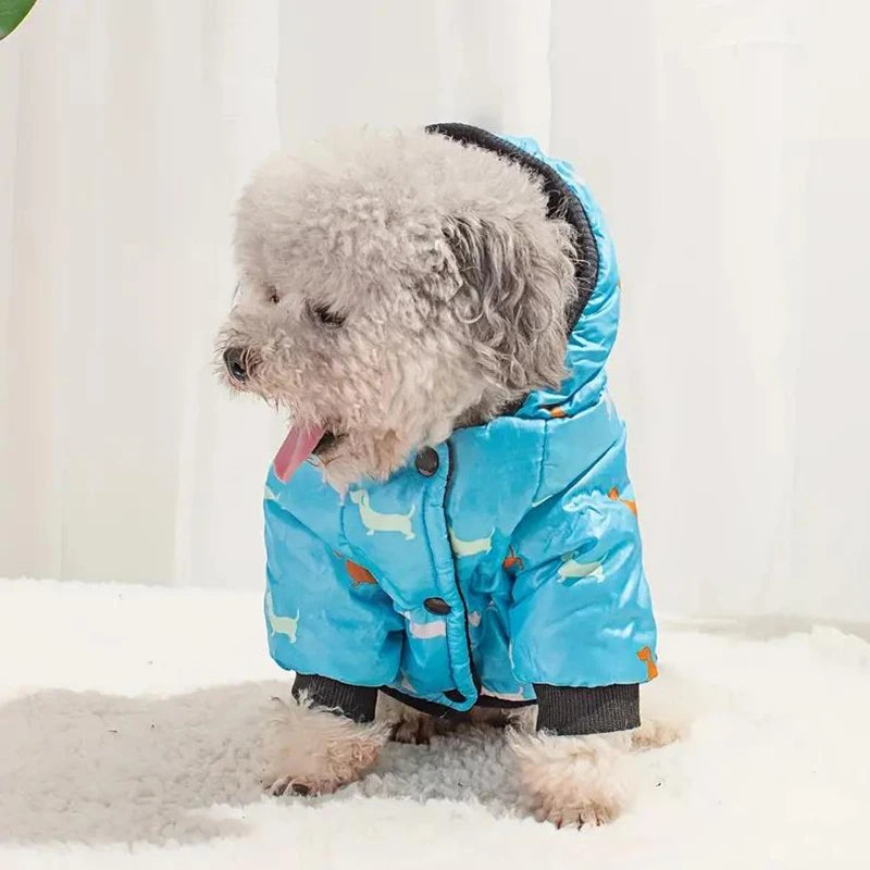 Hooded Cat Jacket – Thick Cotton-Padded Winter Coat for Cats & Small Dogs
