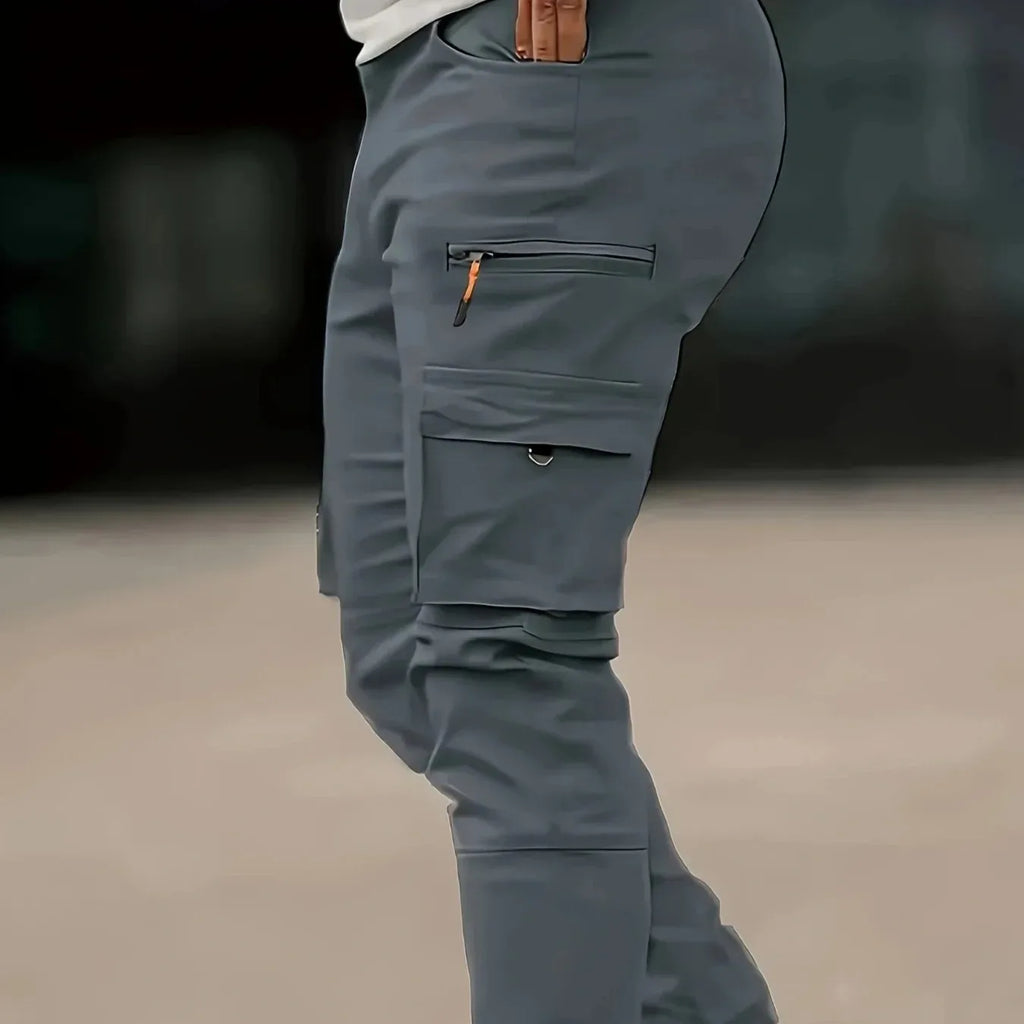 Men's Pants American Style Loose Straight Leg Workwear Multi-Pocket Casual Trousers Versatile