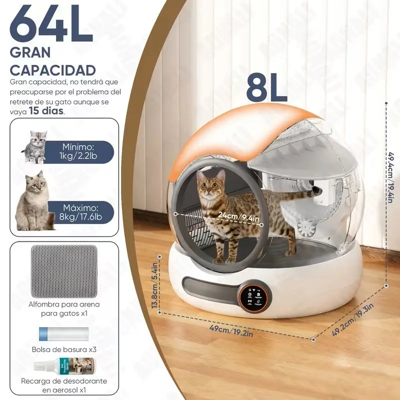 Automatic Self-Cleaning Cat Litter Box with App Control & Smart Deodorizer