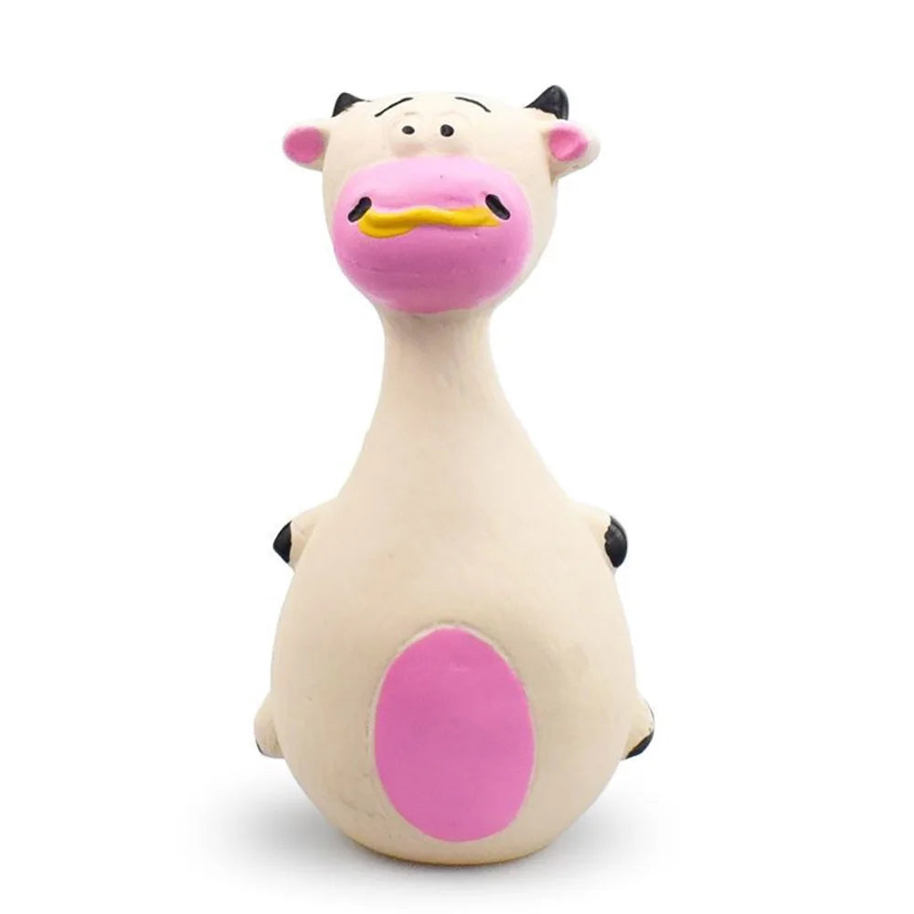 Cartoon Voice Rubber Dog Toy - Tough Molar Cleaner for Teddies & Frenchies