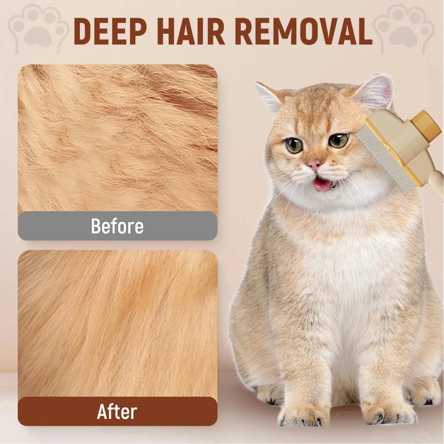 Self-Cleaning Dog Grooming Comb - Long Hair Pet Deshedding Brush