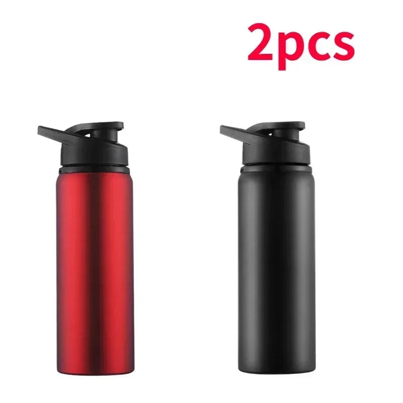 1-15PCS Portable Stainless Steel Bicycle Water Bottle Straight Drinking Outdoors Sports Travel Kettle Metal Water Bottle - PULSE MART