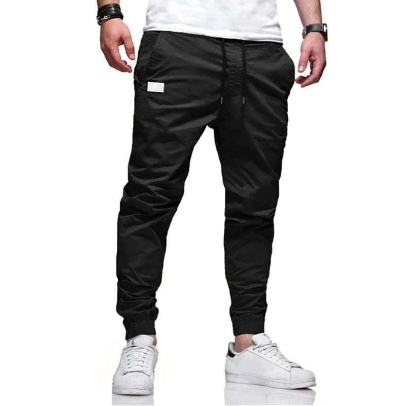 2025New Men's Casual Sports Pants Sweatpants Male Jogger Cargo Harem Pencil Pants Trousers Multi-pocket Sweatwear