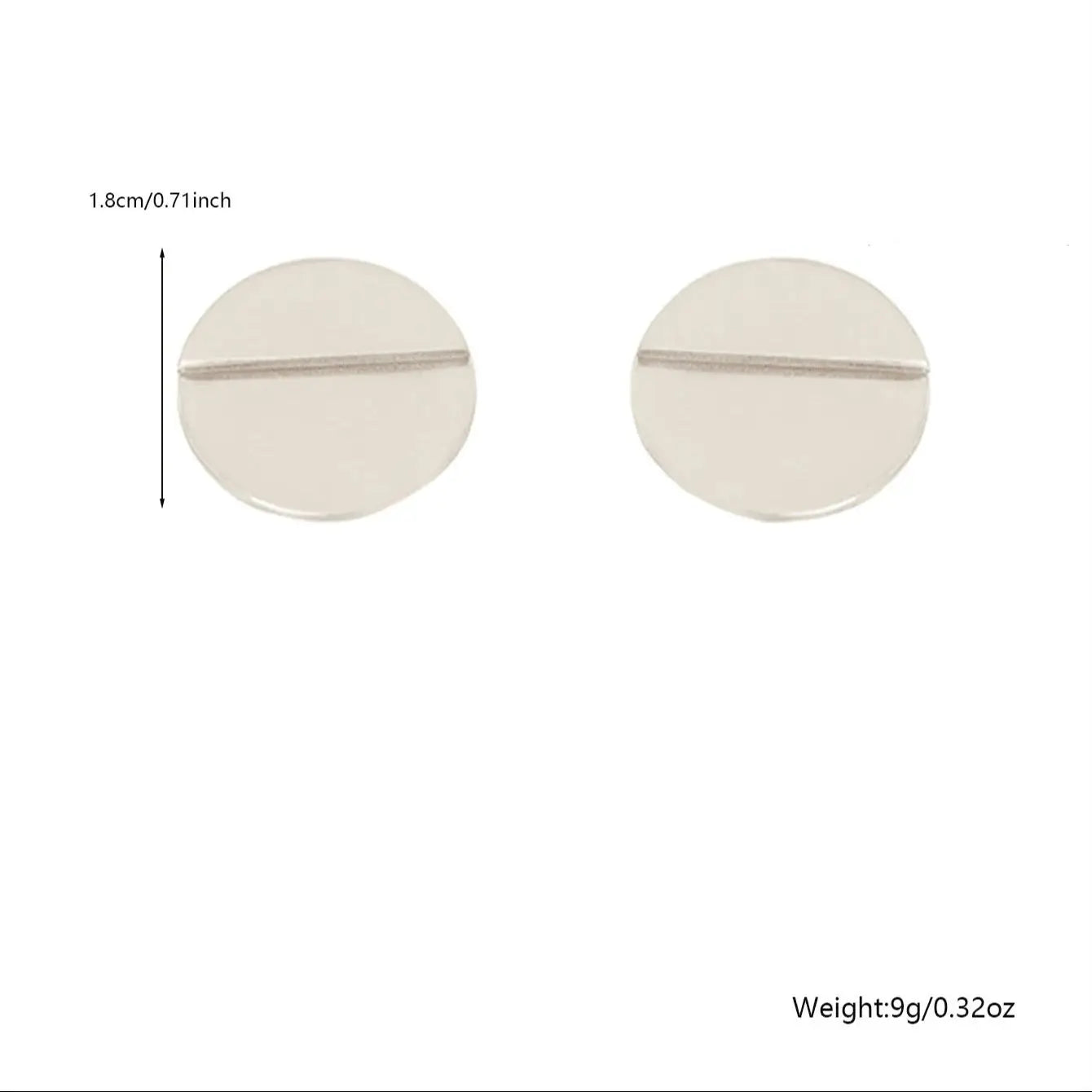 1 pair of fashionable personalized designs, a pair of two half round earrings - PULSE MART