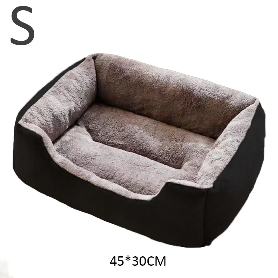 Plush Cat Bed Cushion Basket, Cozy Kitten House & Habitat