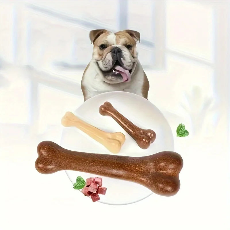 Beef-Flavored Bone Dog Toy - Durable Interactive Dental Chew
