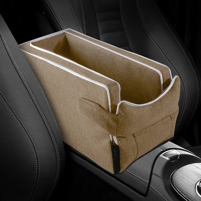Car Center Console Pet Bed Mat, Small Dog & Cat Booster Safety Seat