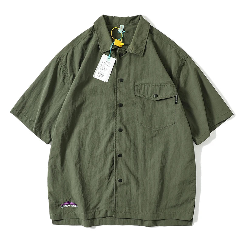 Men Shirts Fashion Business Outdoor Function Waterproof Sunscreen Quick Drying Breathable Summer shirt