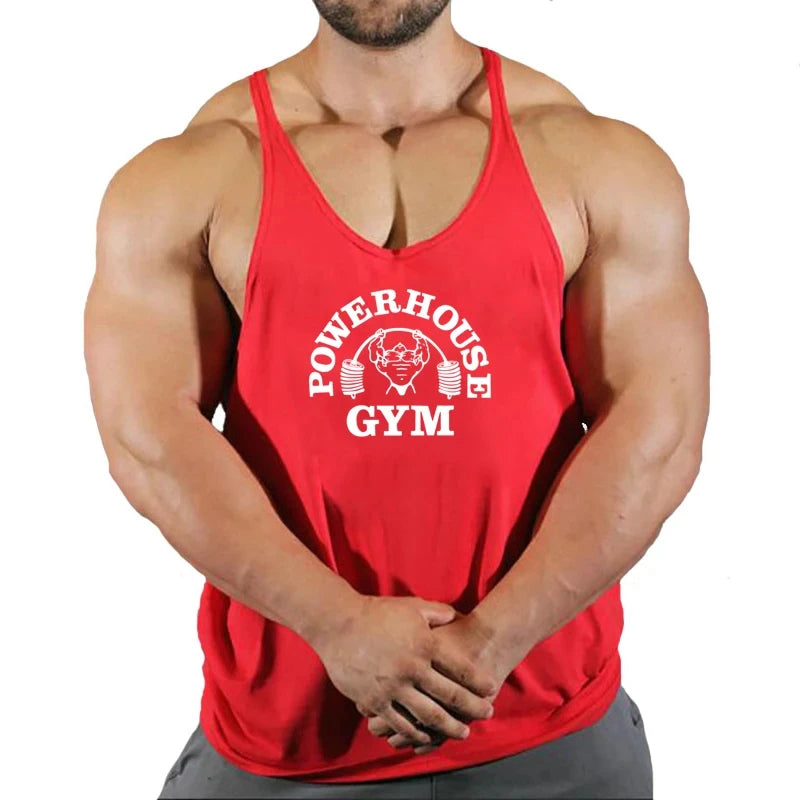 Men’s Gym Tank Top – Bodybuilding Fitness Vest, Sleeveless Stringer Singlet