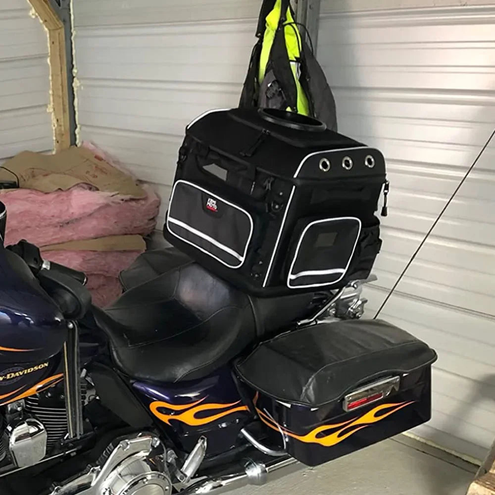 Motorcycle Pet Carrier Bag – Dog & Cat Carrier for Harley Touring, Street Glide, Road King & Trike Models