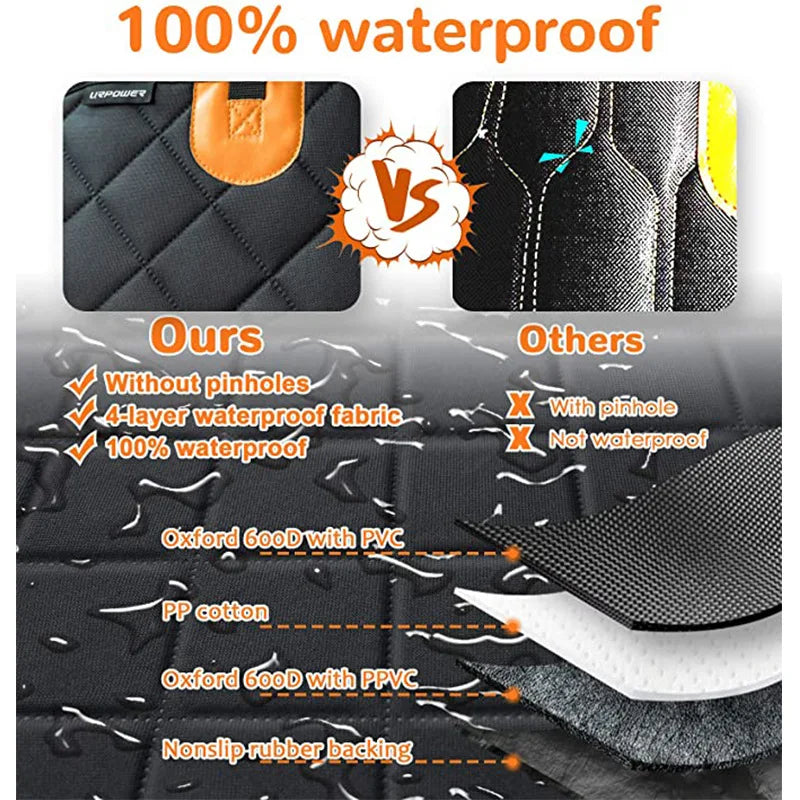 Waterproof Dog Car Seat Cover, Heavy-Duty Back Seat Travel Hammock